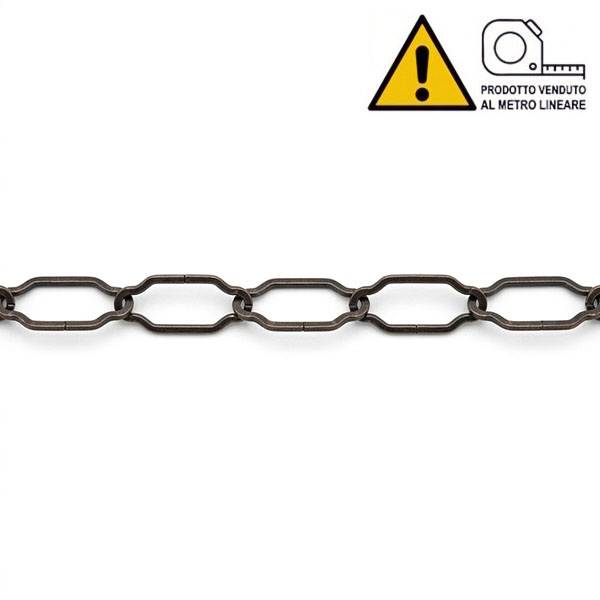 MINUTEX Catena Sagomata Filo Quadro in Acciaio Bronzato MOD. 201 D.MM2,5 - MINUTEX